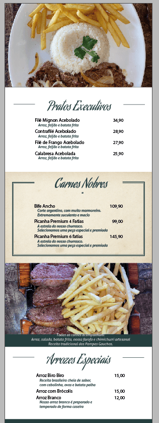 Criação de Cardápio Físico ou Digital 6